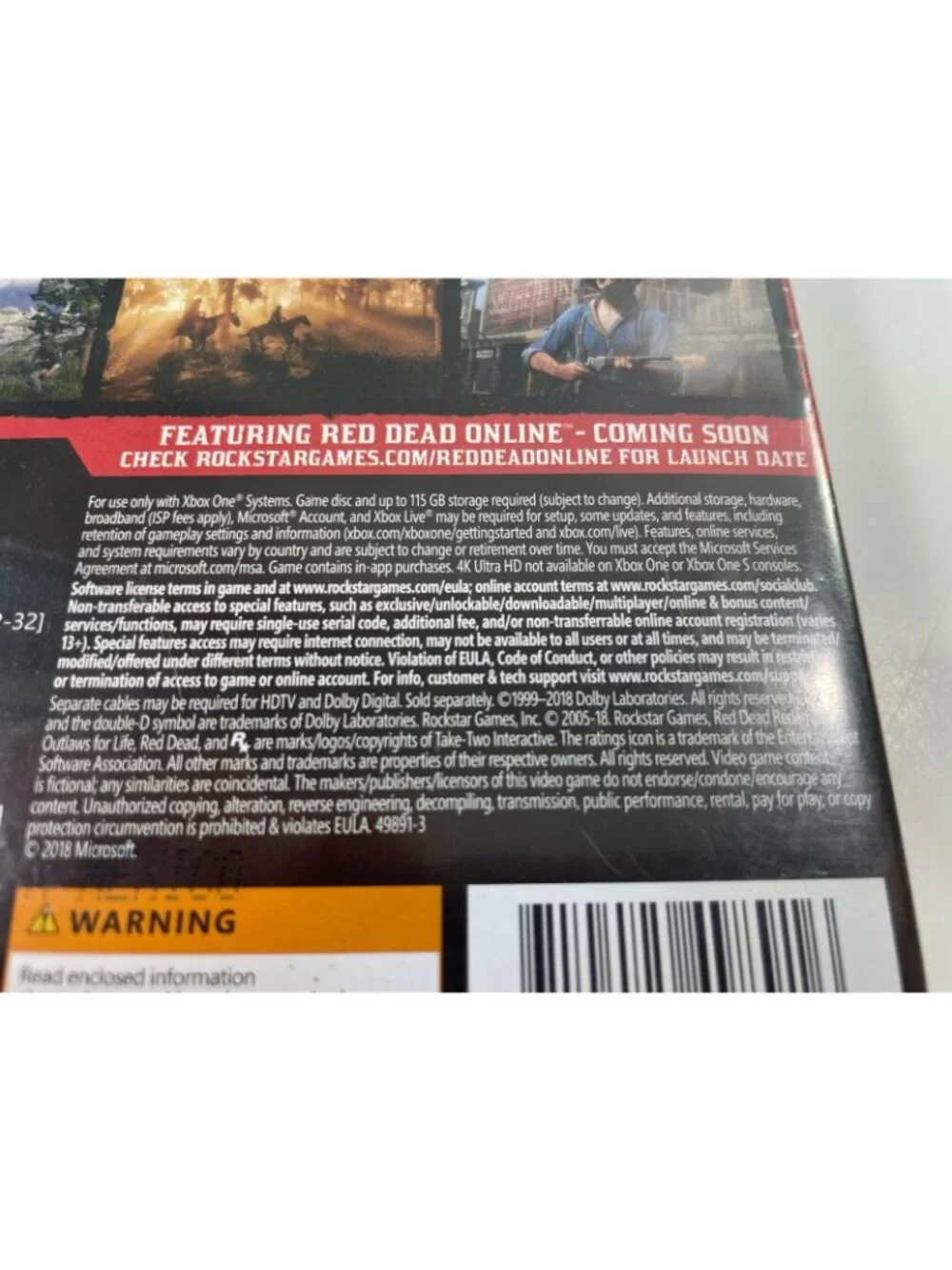 Red Dead Redemption II Xbox One Video Game Set Map 2 Disc Rockstar Games Rated M